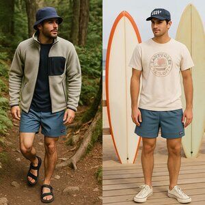 Patagonia Mens Baggies Shorts Blue M Retro Surf Gorpcore Trail Outdoor